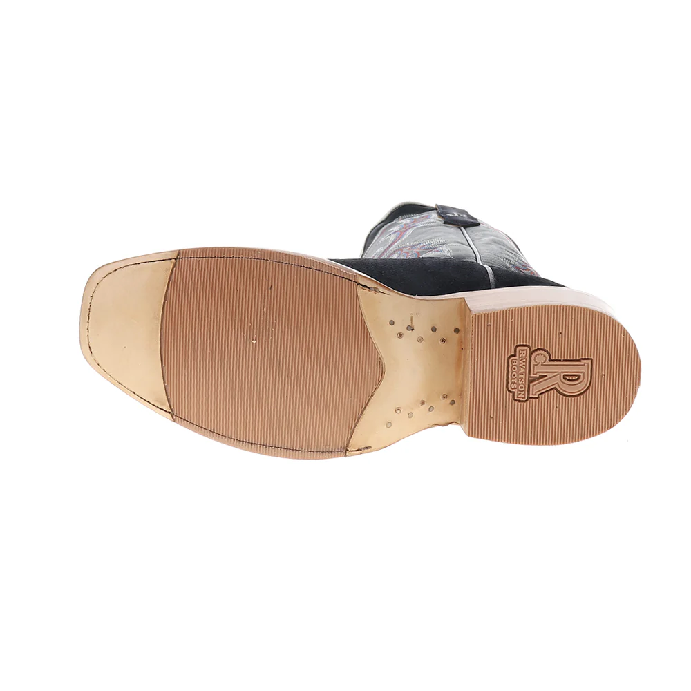 13 Inch Roughout Narrow Square Toe Pull On Cowboy Boots - Image 5