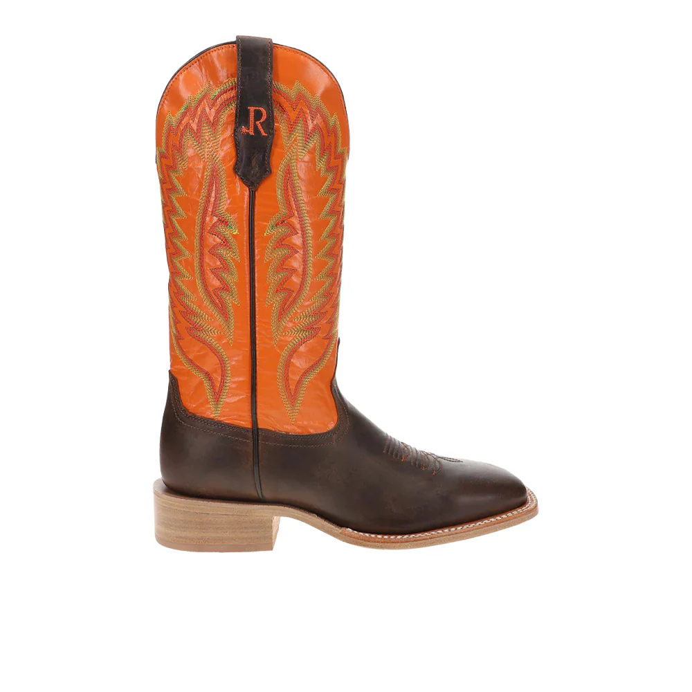 13 Inch Wide Square Toe Pull On Cowboy Boots