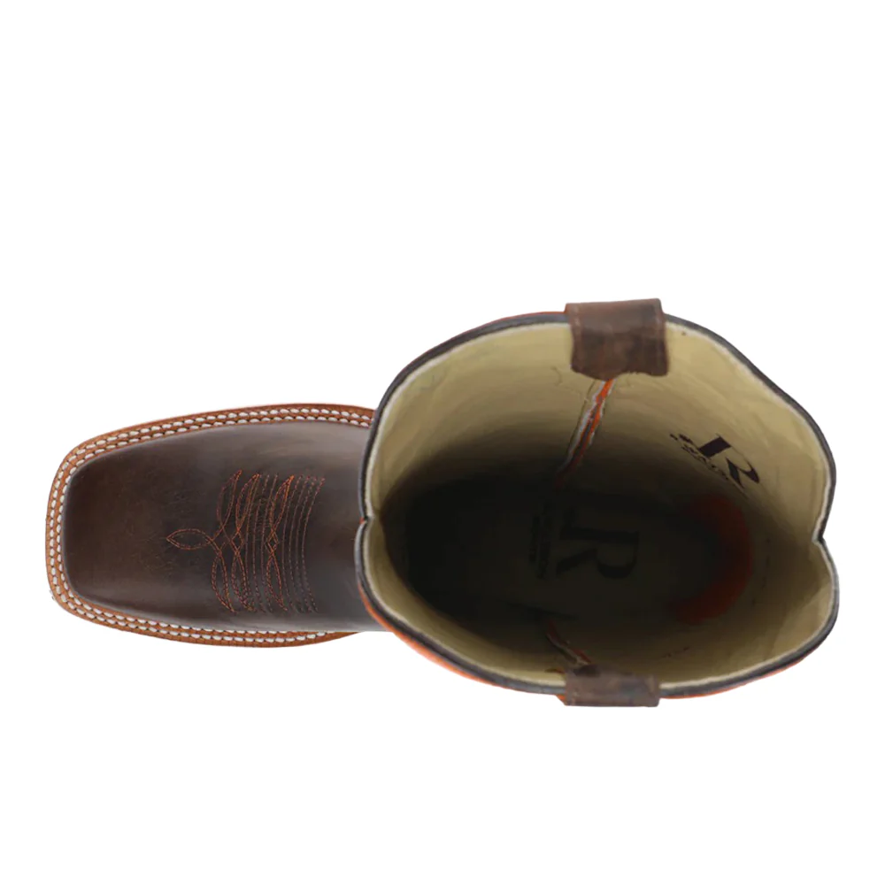 13 Inch Wide Square Toe Pull On Cowboy Boots - Image 4