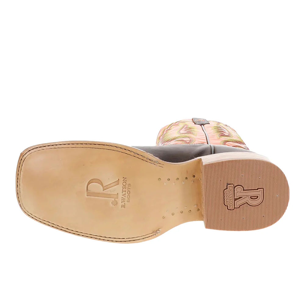 13 Inch Wide Square Toe Pull On Cowboy Boots - Image 5
