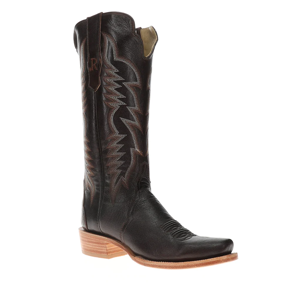 14 Inch Narrow Square Toe Pull On Cowboy Boots - Image 2