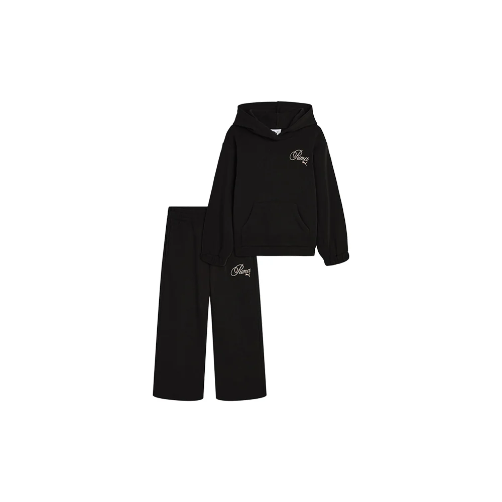 2 Piece Pullover Hoodie & Wide Leg Pants Set (Infant)