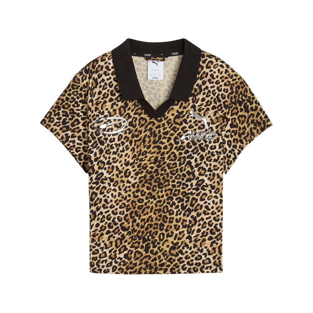 PUMA X ASAP ROCKY Leopard Collared Short Sleeve T-Shirt