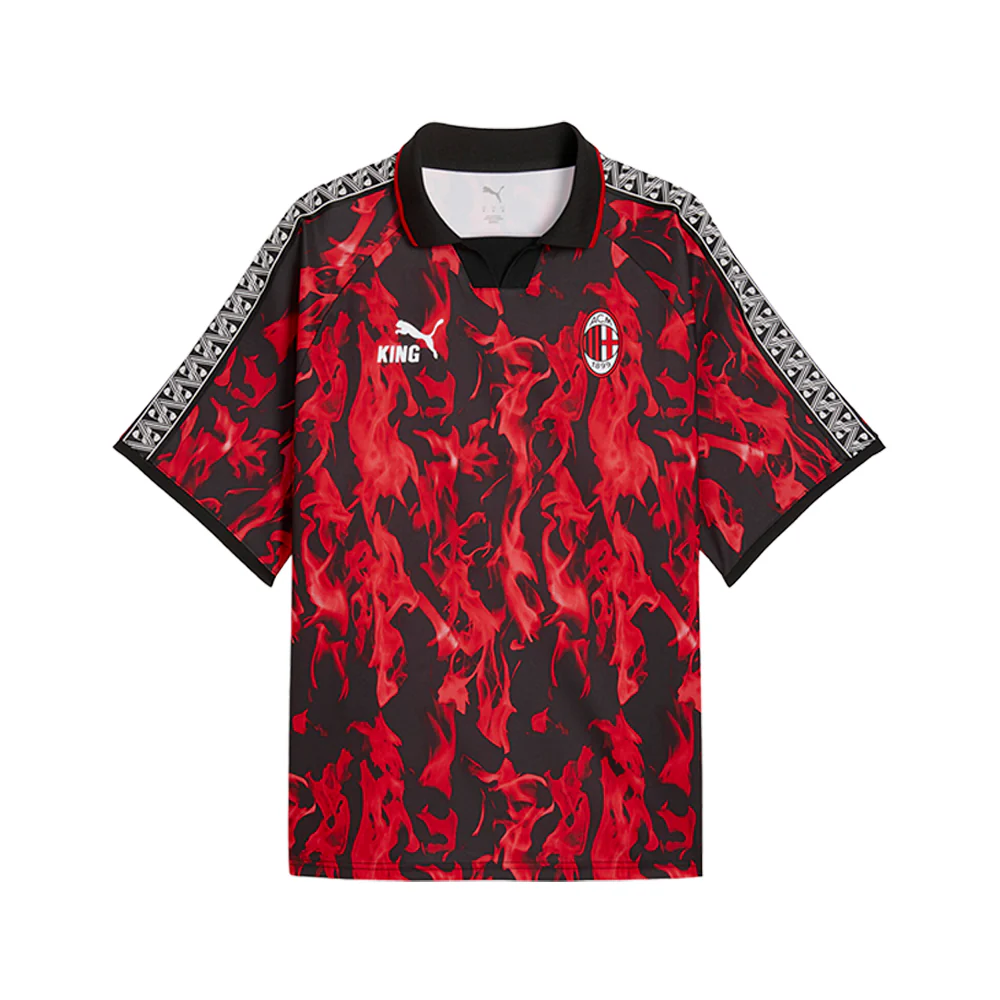AC Milan King Retro Collared Short Sleeve Soccer Jersey