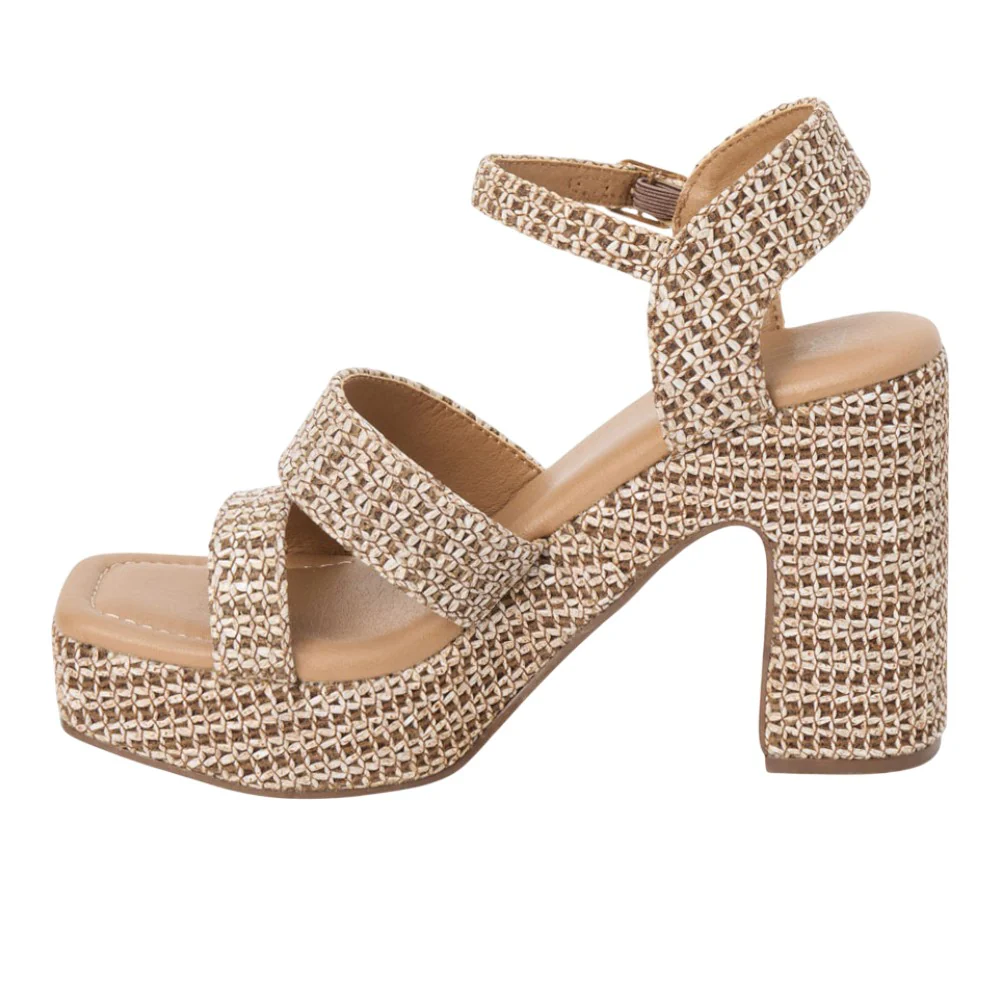 Alessia Platform Block Heel Ankle Strap Sandals - Image 3