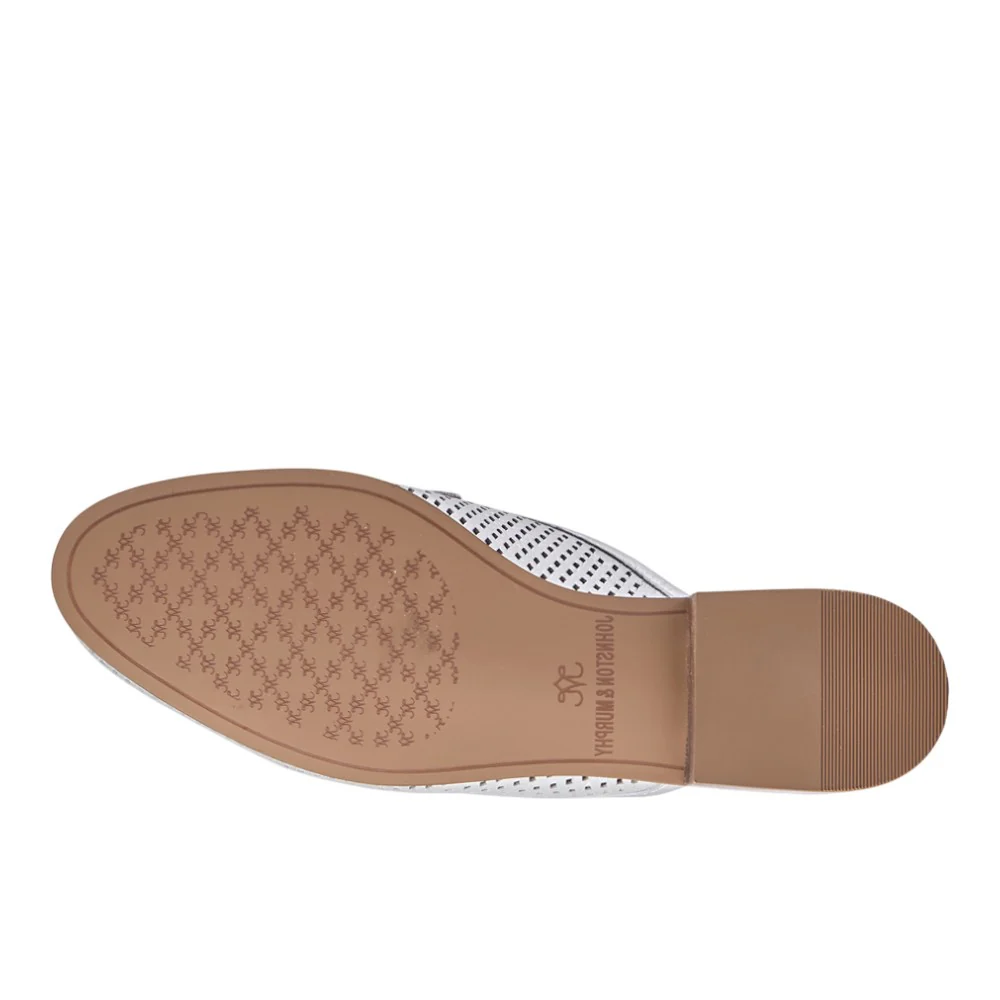 Ali Perforated Bit Metallic Mule Loafers - Image 5