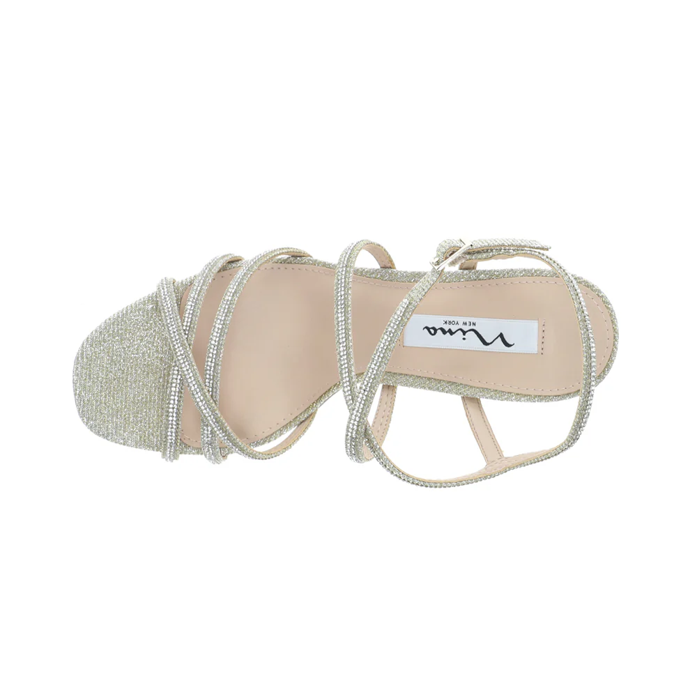 Anna Glitter Rhinestone Ankle Strap Sandals - Image 4