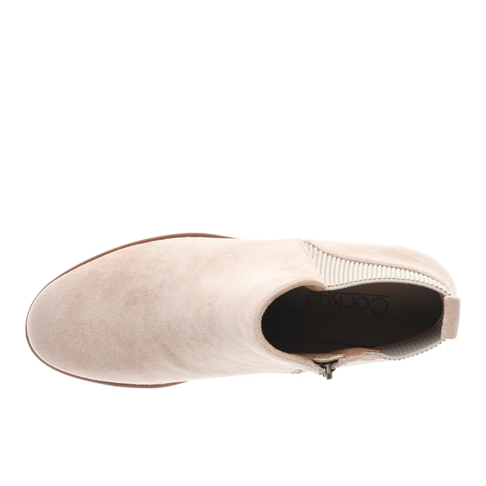 Apple Sauced Round Toe Side Zip Wedge Booties - Image 4
