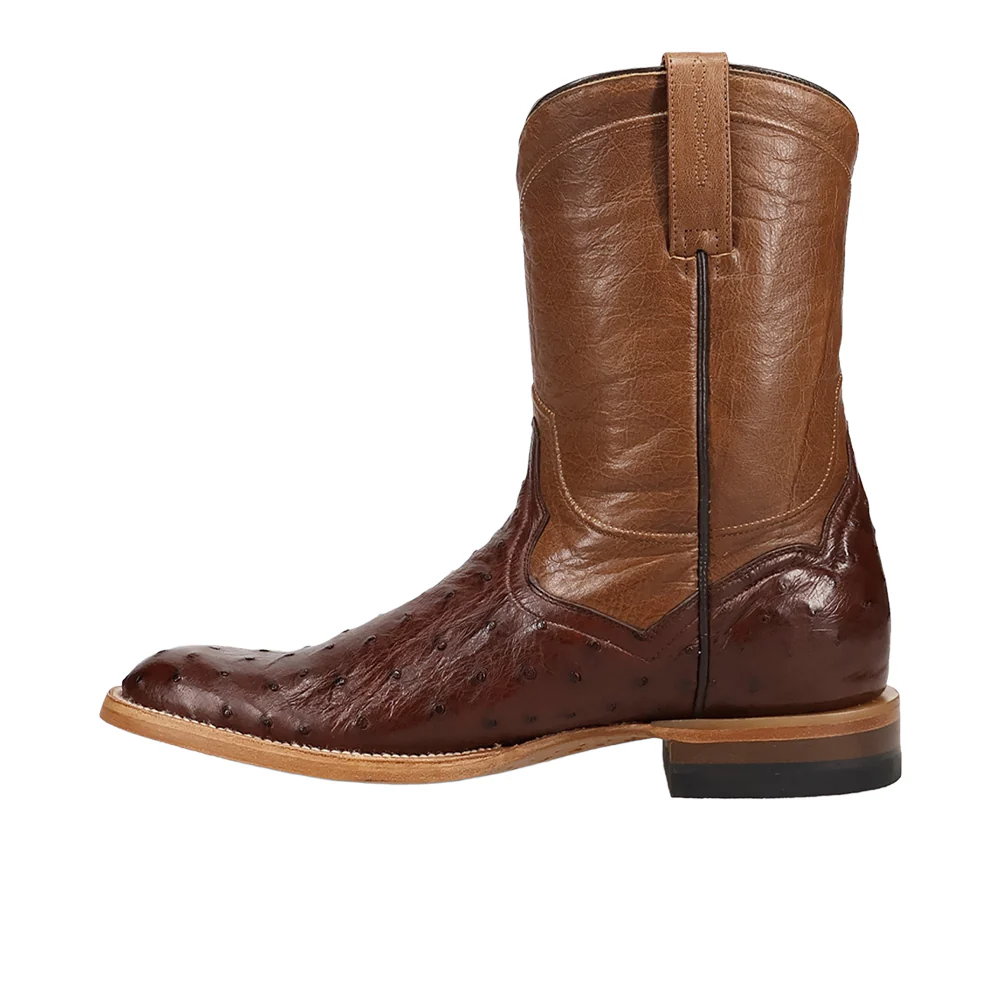 Ardor Full Quill Ostrich Round Toe Pull On Cowboy Boots - Image 3
