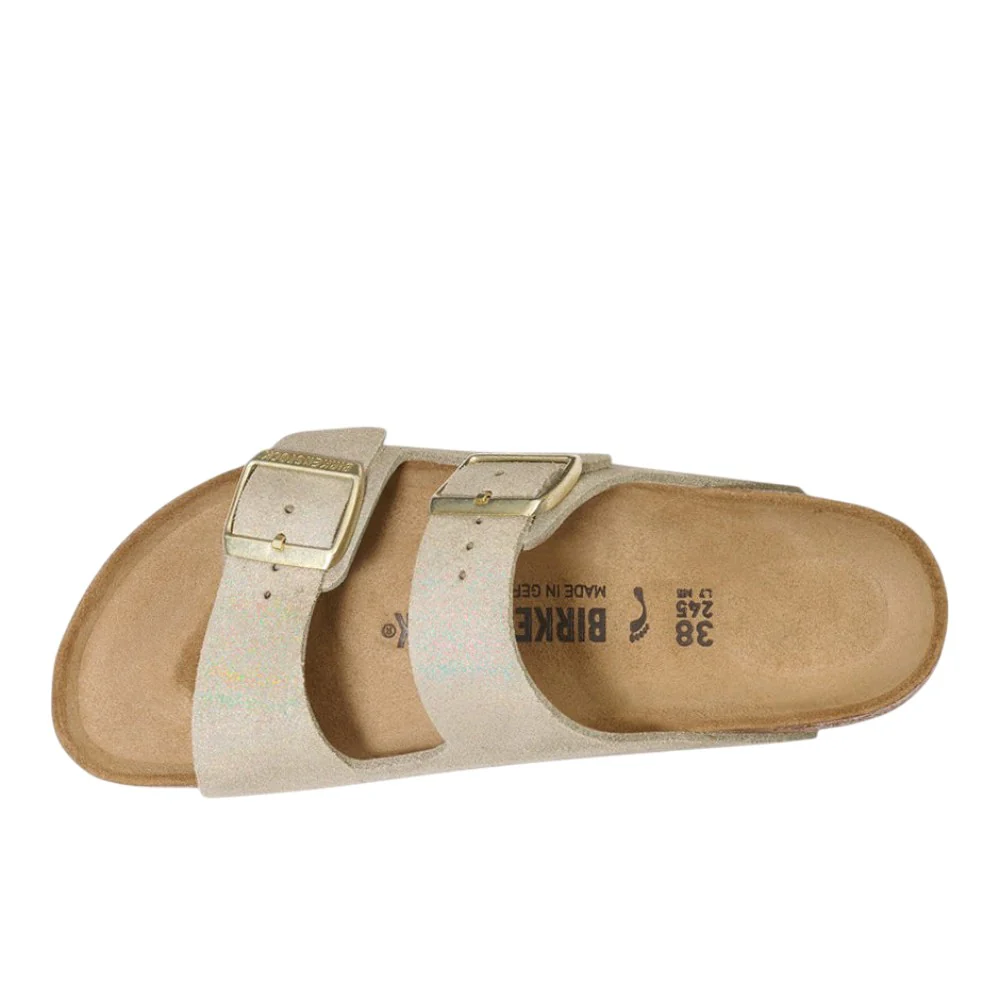 Arizona Shimmering Suede Leather Sandals - Image 4