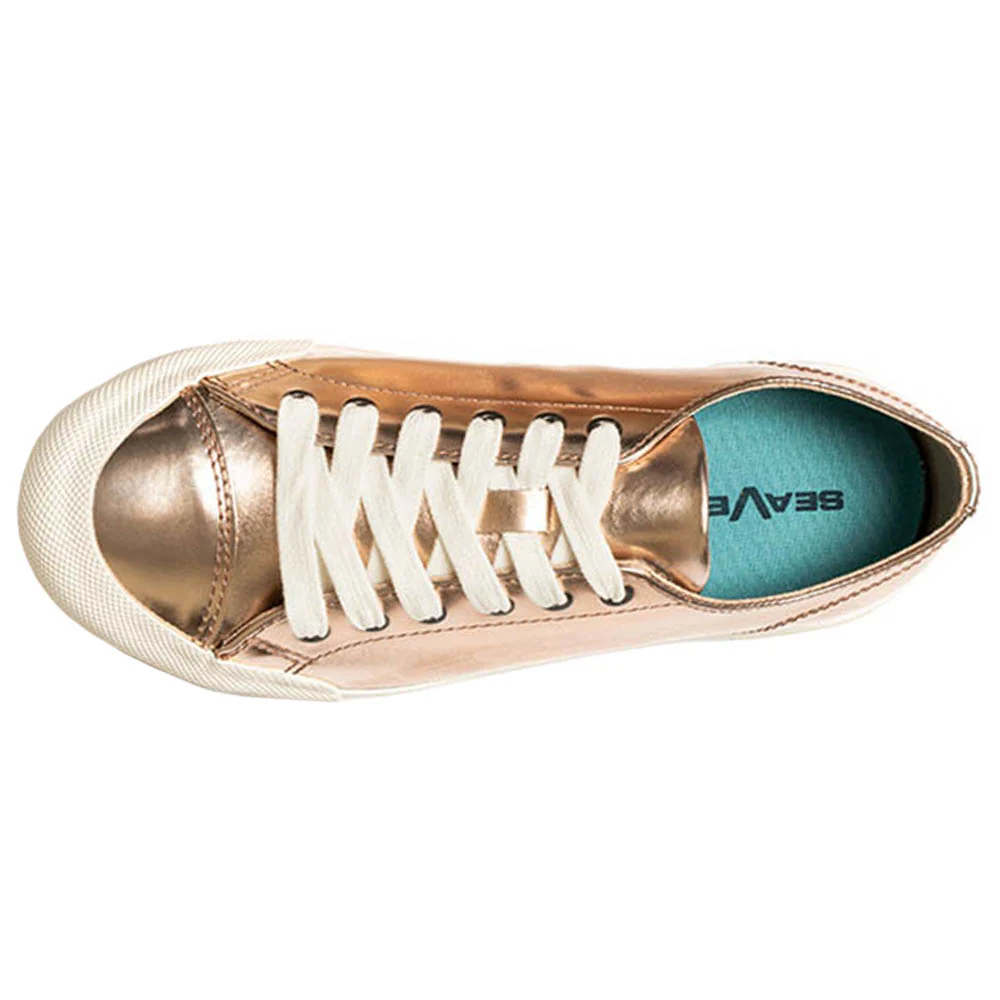Army Issue Metallic Lace Up Sneakers - Image 4