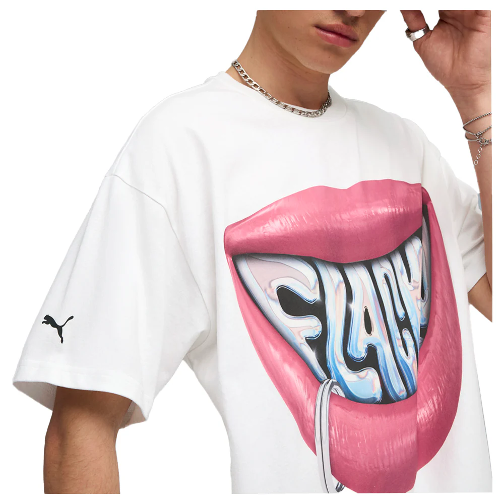ASAP ROCKY X PUMA Flacko Smile Graphic Crew Neck Short Sleeve T-Shirt - Image 5