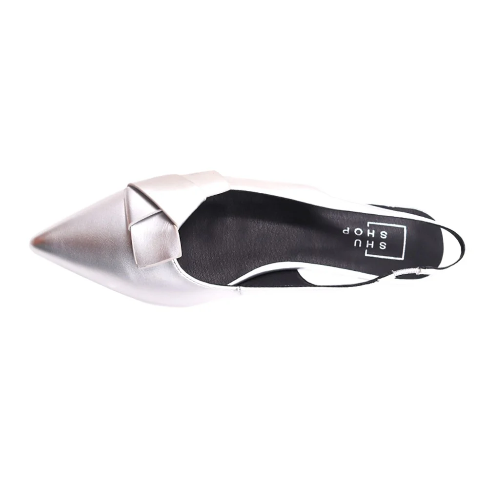 Audrey Metallic Slingback Flats - Image 4