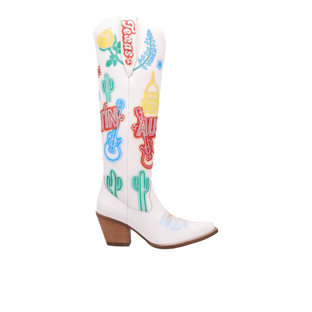 Austin Leather Snip Toe Cowboy Boots