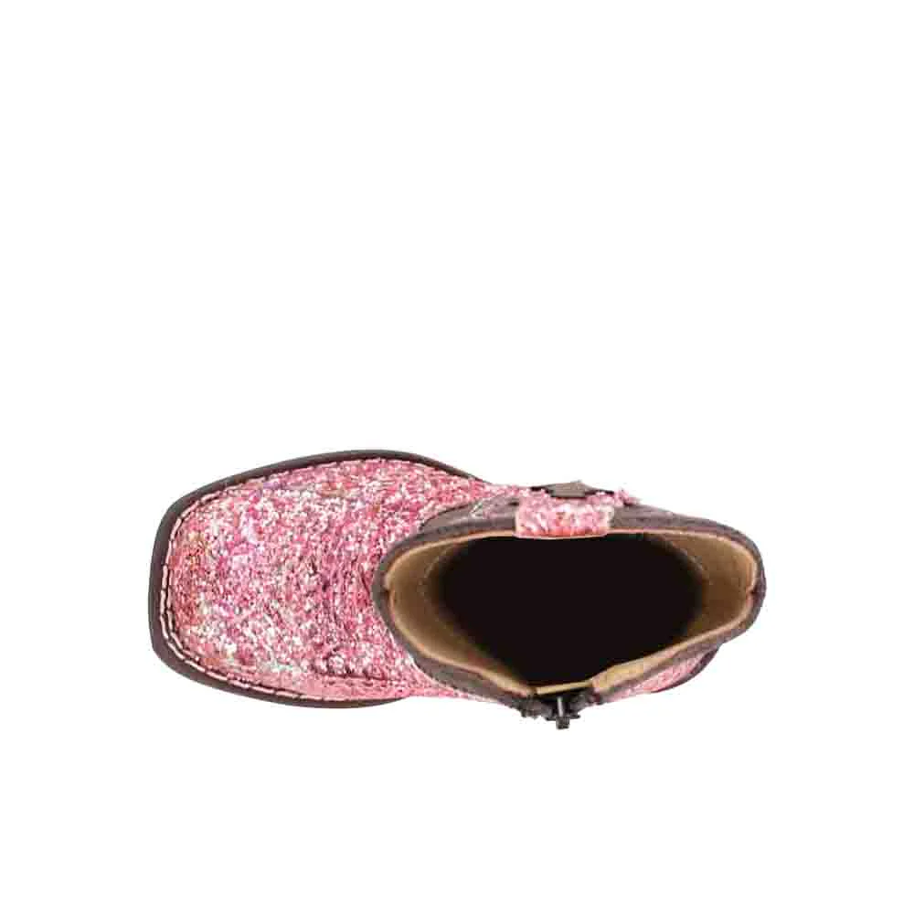 Aztec Glitter Square Toe Cowboy Boots (Toddler) - Image 4