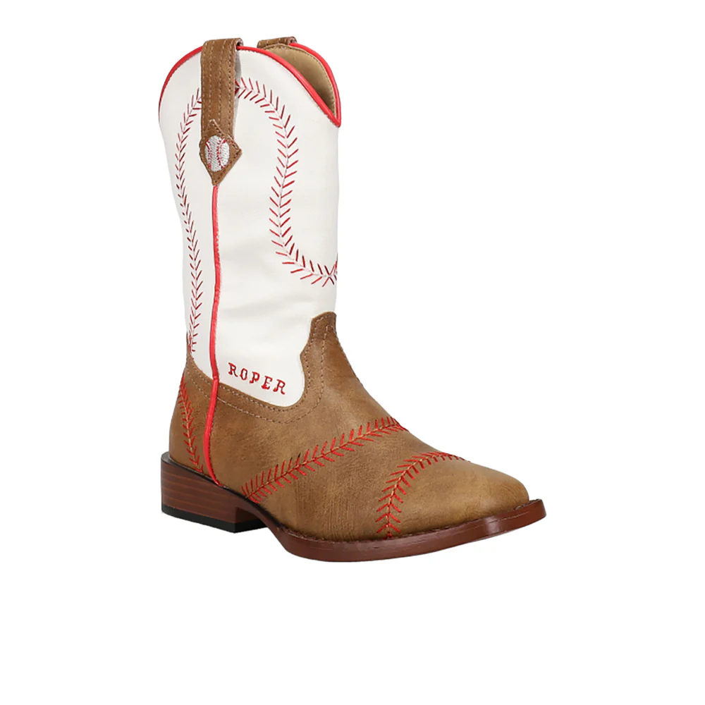 Baseball Square Toe Cowboy Boots (Little Kid) - Image 2
