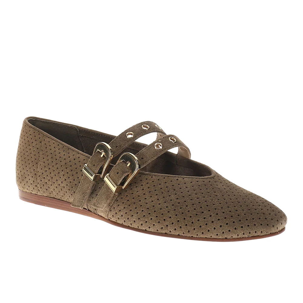 Baylee Grommet Perforated Mary Jane Ballet Flats - Image 2