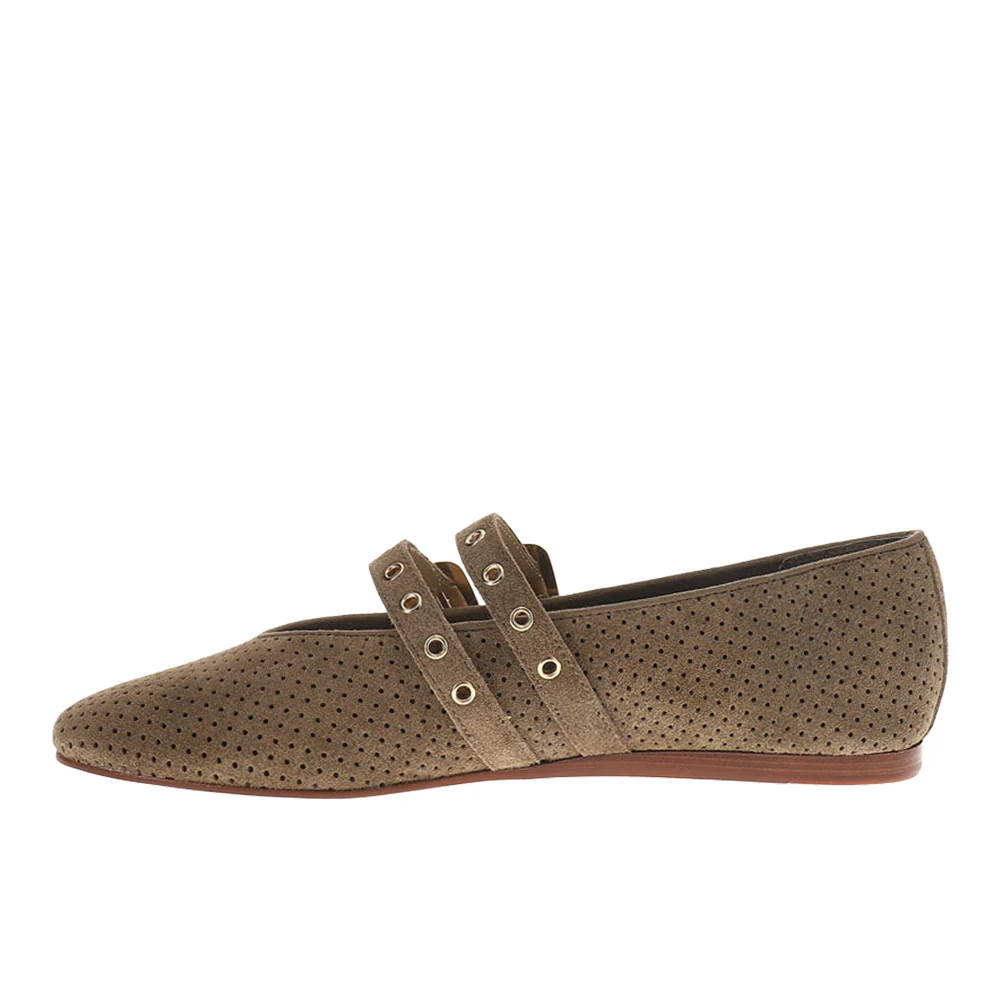 Baylee Grommet Perforated Mary Jane Ballet Flats - Image 3