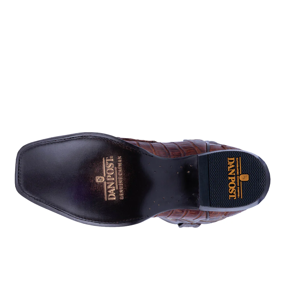 Bayou Embroidered Caiman Square Toe Pull On Cowboy Boots - Image 5
