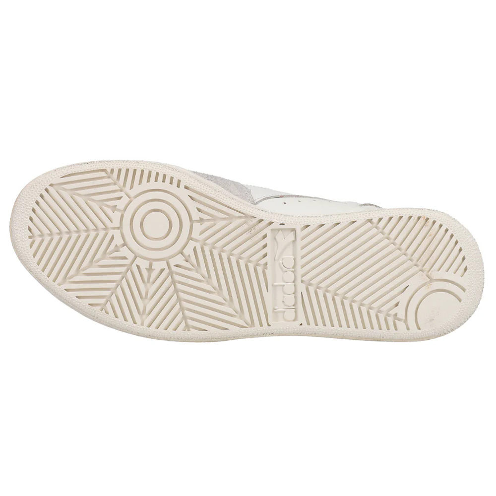 B.Elite H Leather Dirty Perforated Lace Up Sneakers - Image 5