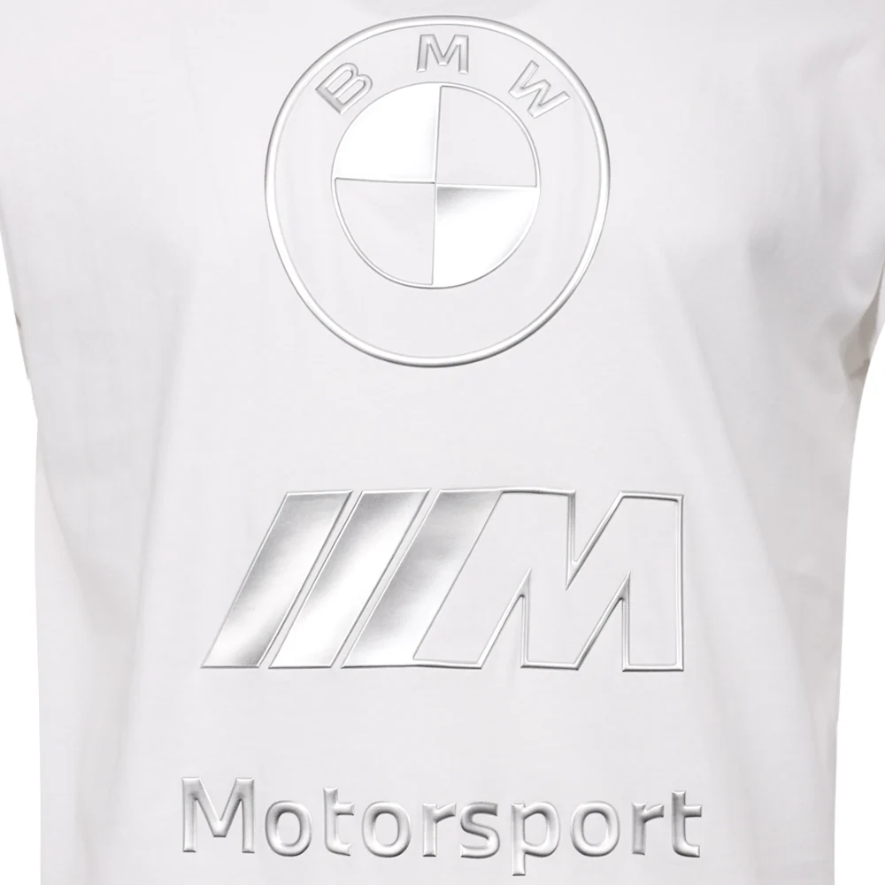 BMW M Motorsport Stacked Lux Logo Crew Neck Short Sleeve T-Shirt - Image 3
