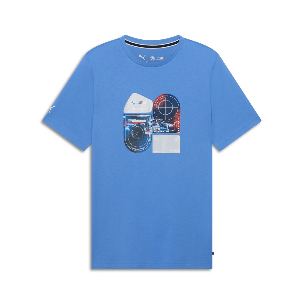 BMW M Motorsport Car Graphic Crew Neck Short Sleeve T-Shirt