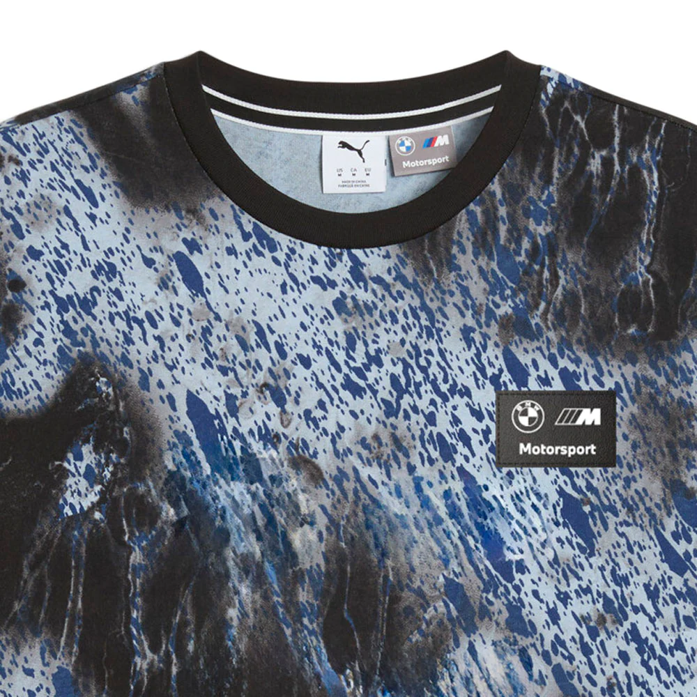 BMW M Motorsport Colorsplash All Over Print Crew Neck Short Sleeve T-Shirt - Image 5