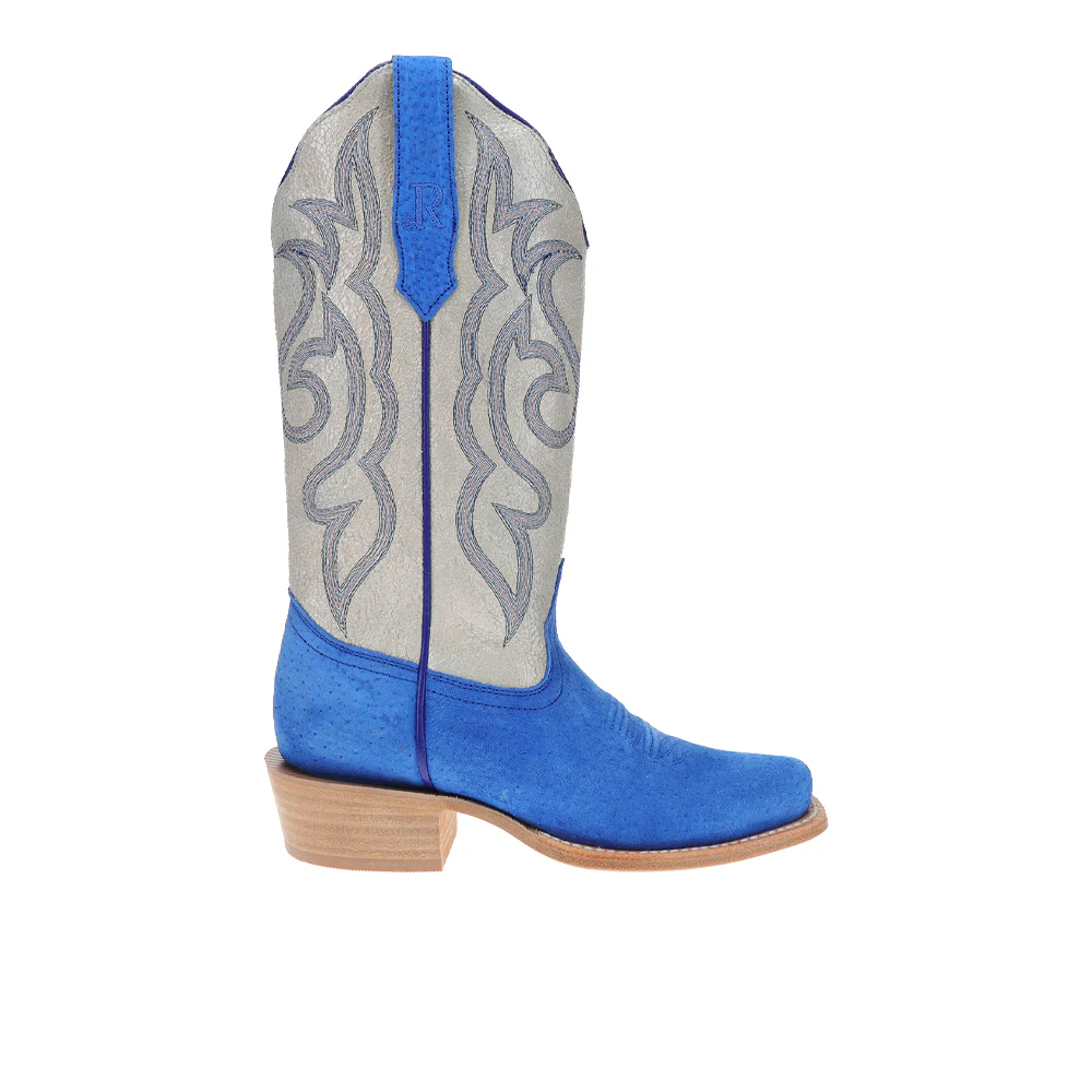Boar Narrow Embroidered Square Toe Cowboy Boots