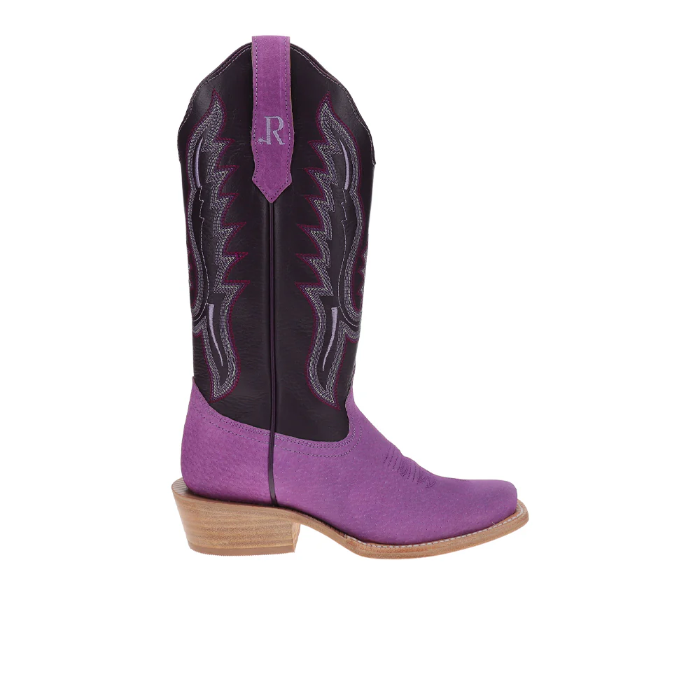 Boar Narrow Embroidered Square Toe Cowboy Boots