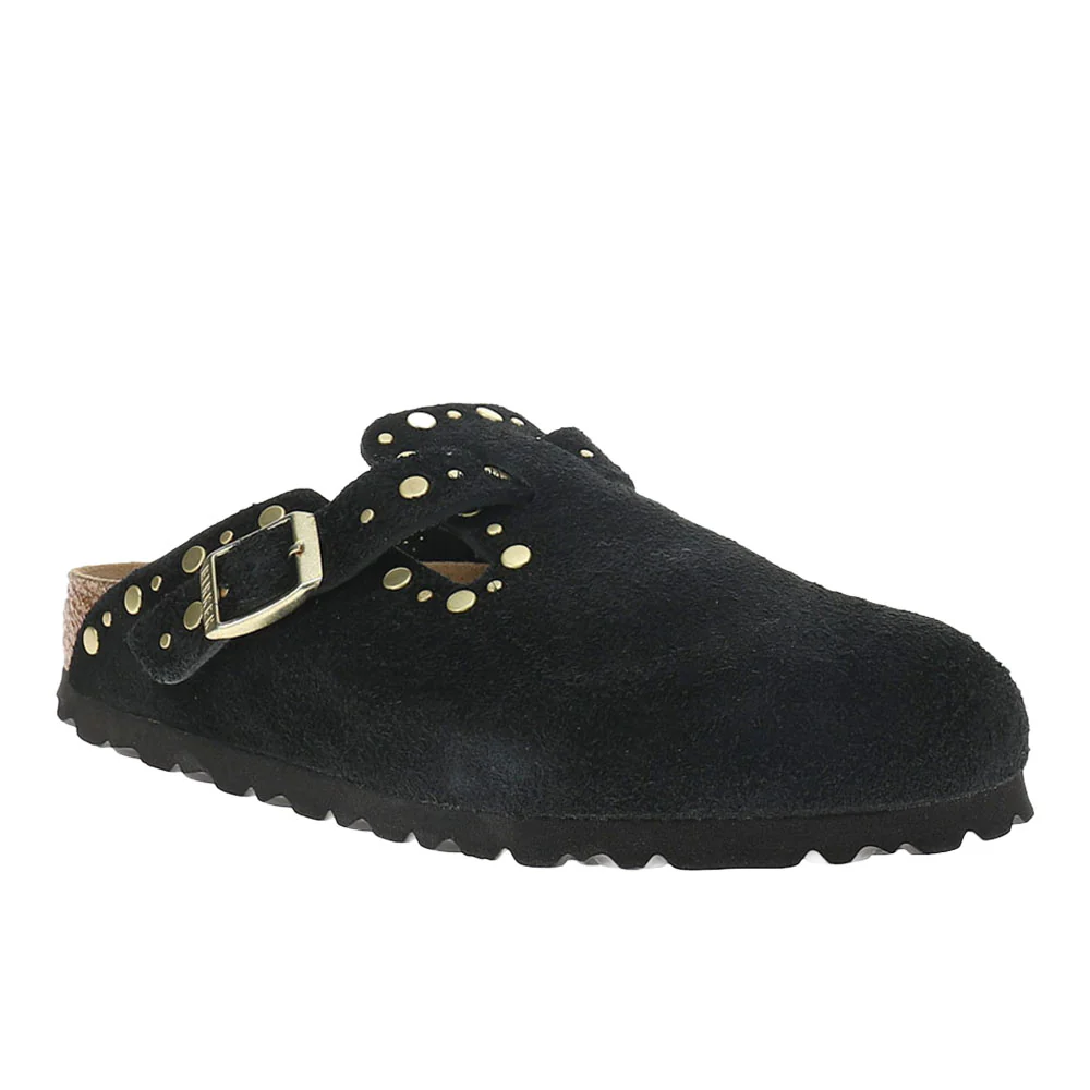 Boston Rivets Suede Leather Clogs - Image 2