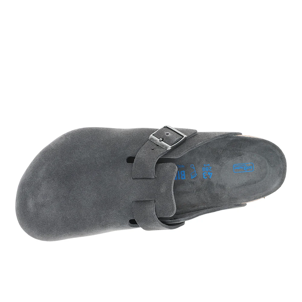 Boston Soft Footbed Suede Leather Clogs - Image 4