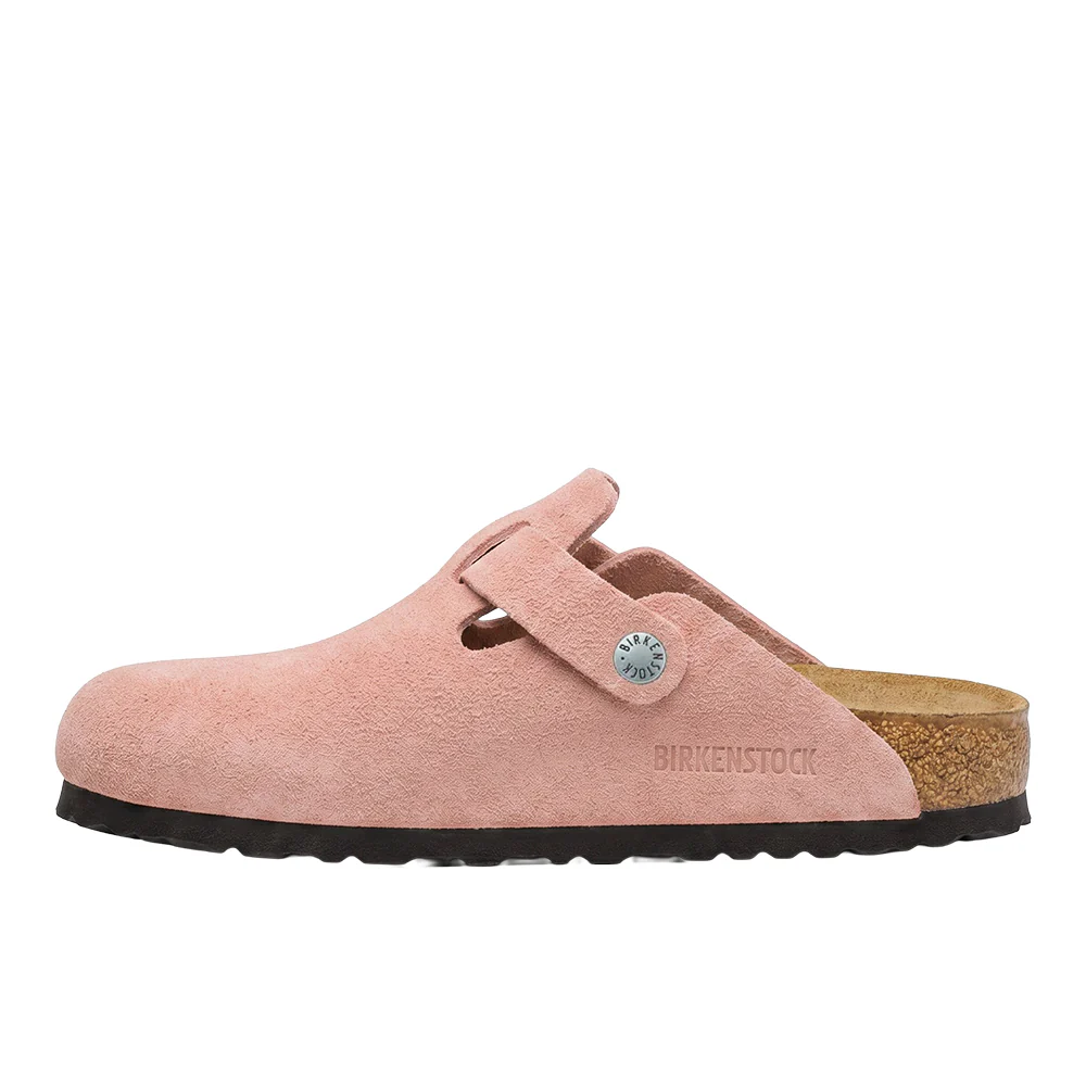 Boston Suede Leather Footbed Clogs - Image 3