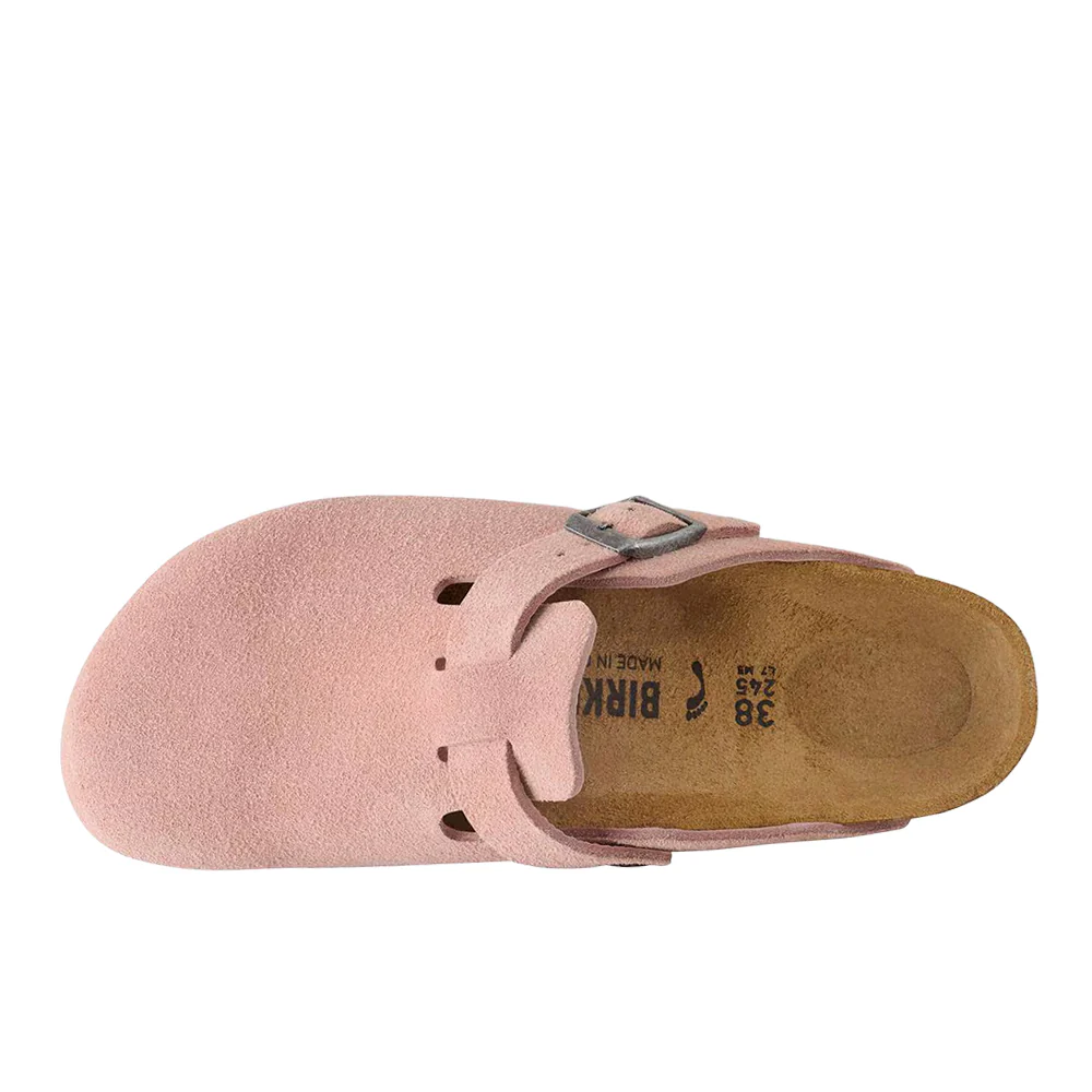 Boston Suede Leather Footbed Clogs - Image 4