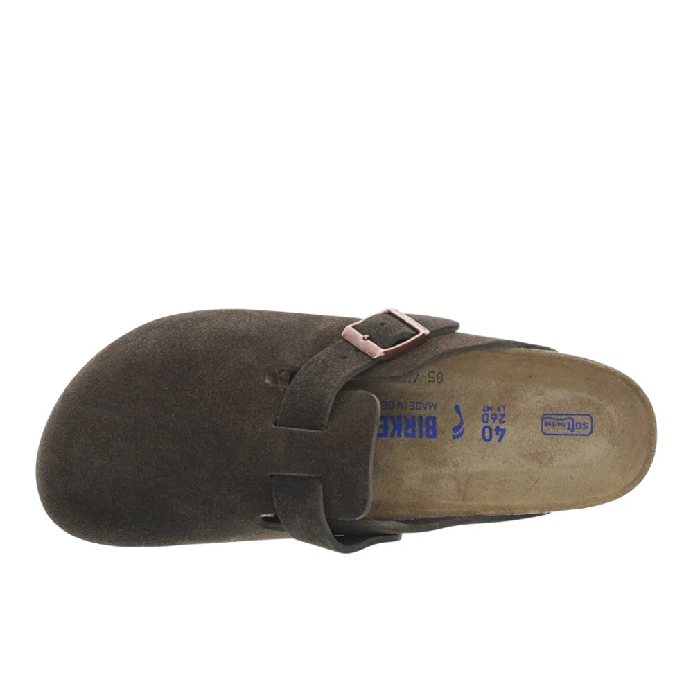 Boston Soft Footbed Suede Leather Clogs - Image 4