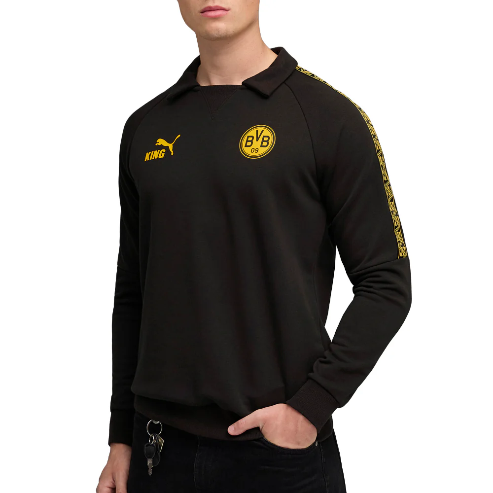 BVB King Drill Collared Long Sleeve T-Shirt - Image 3