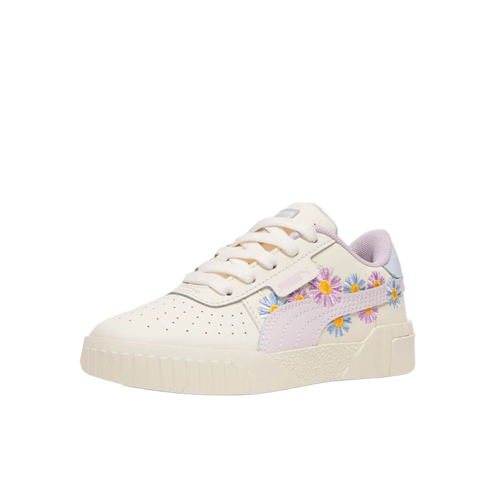 Cali Embroidered Lace Up Sneakers (Little Kid) - Image 2