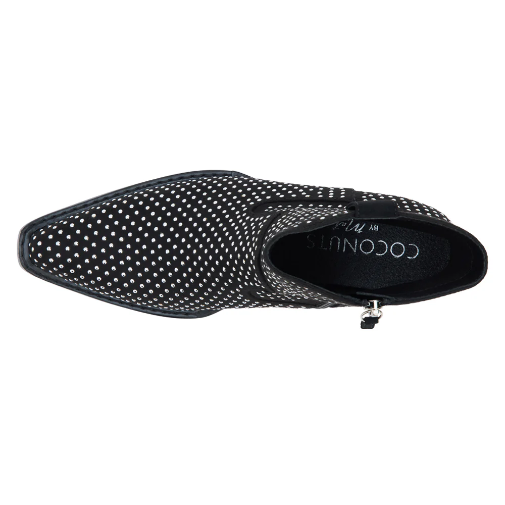 Calistoga Studded Pointed Toe Zippered Cowboy Booties - Image 4