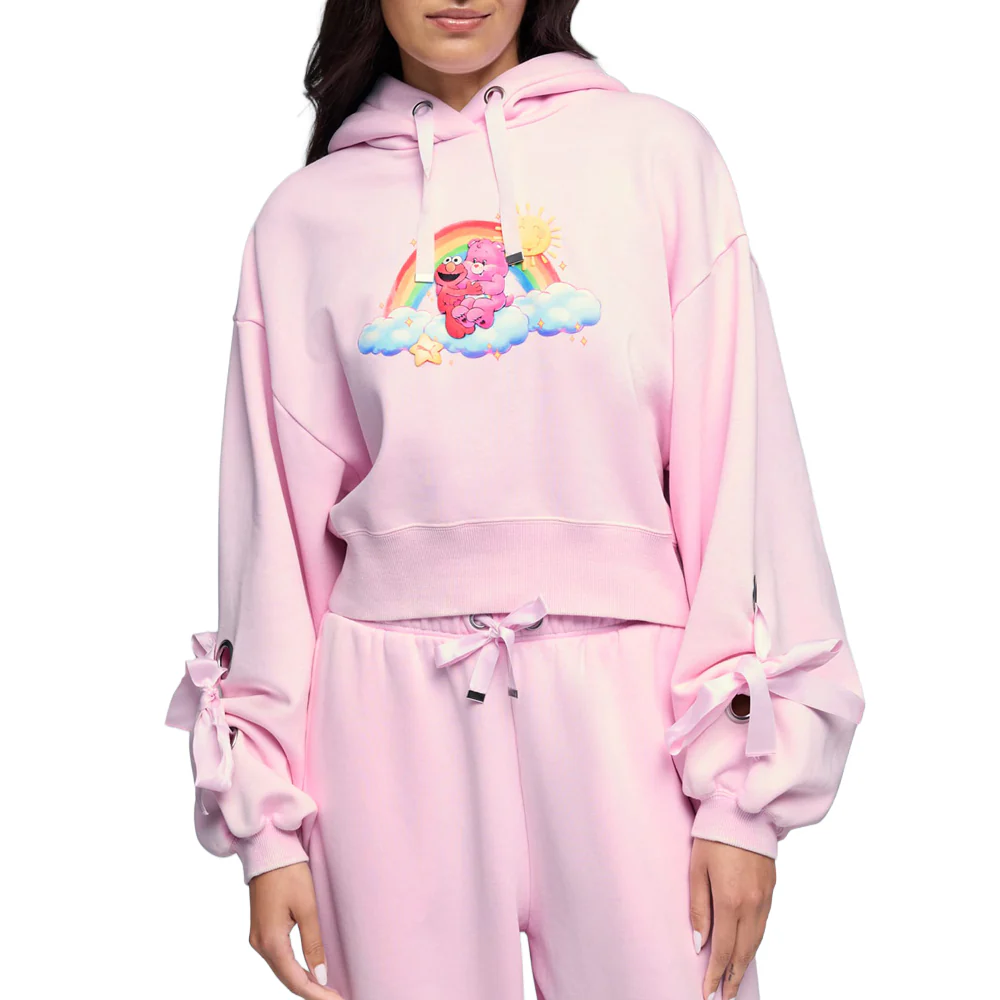 CARE BEARS X SESAME STREET Relaxed Pullover Fleece Hoodie - Image 3