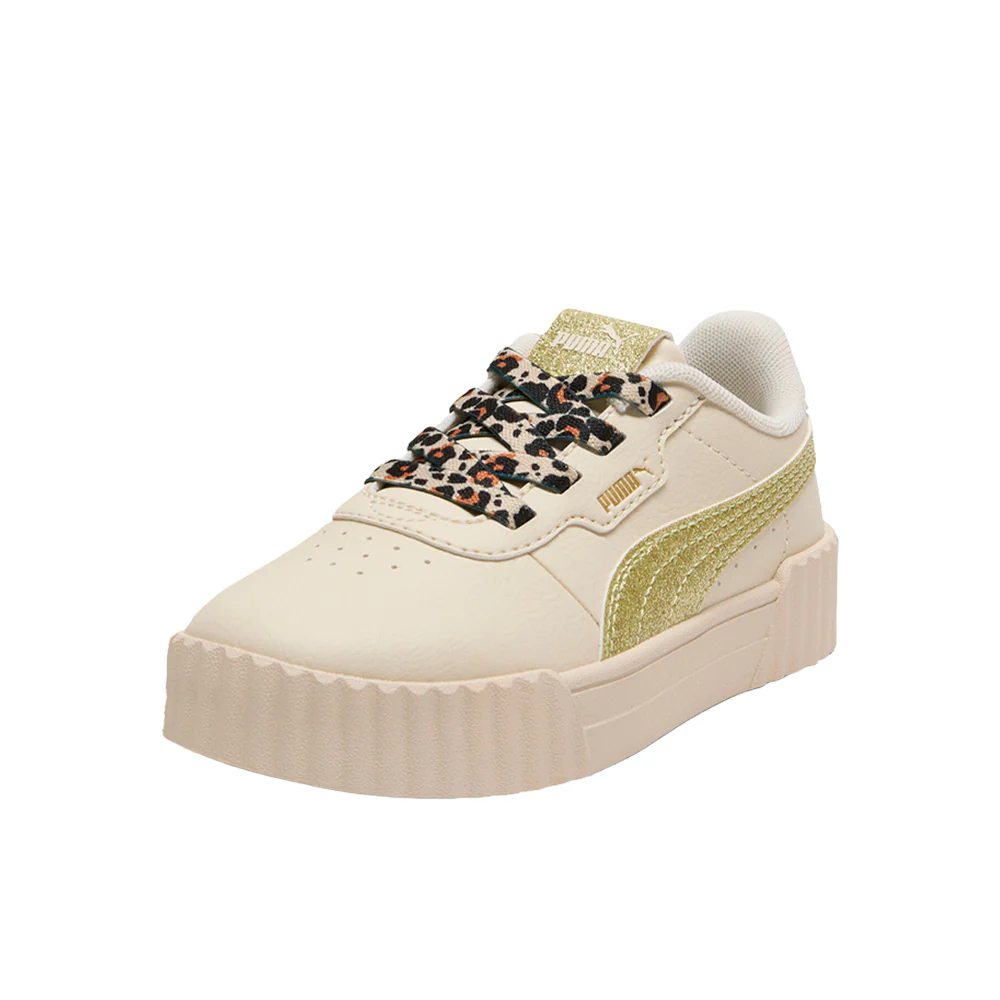 Carina 3.0 Cheetah Glitz Lace Up Sneakers (Little Kid) - Image 2