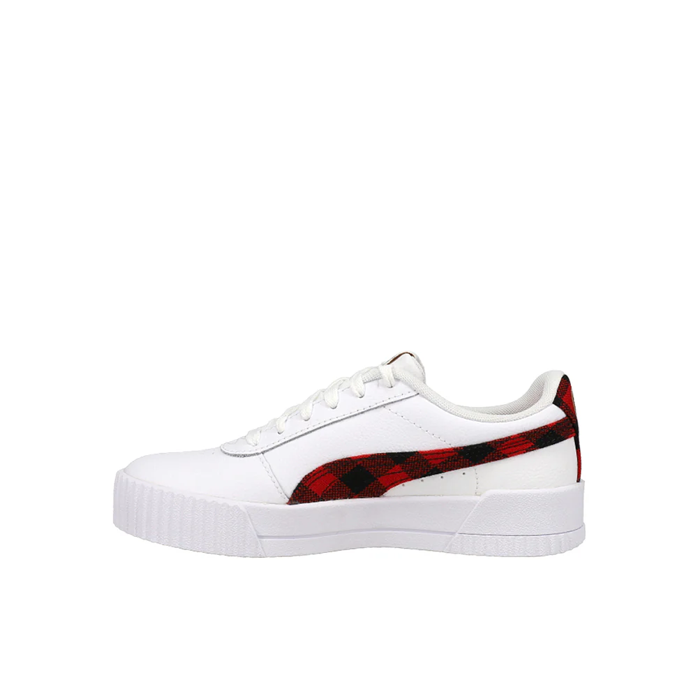 Carina Winter Plaid Perforated Logo Platform Sneakers (Big Kid) - Image 3