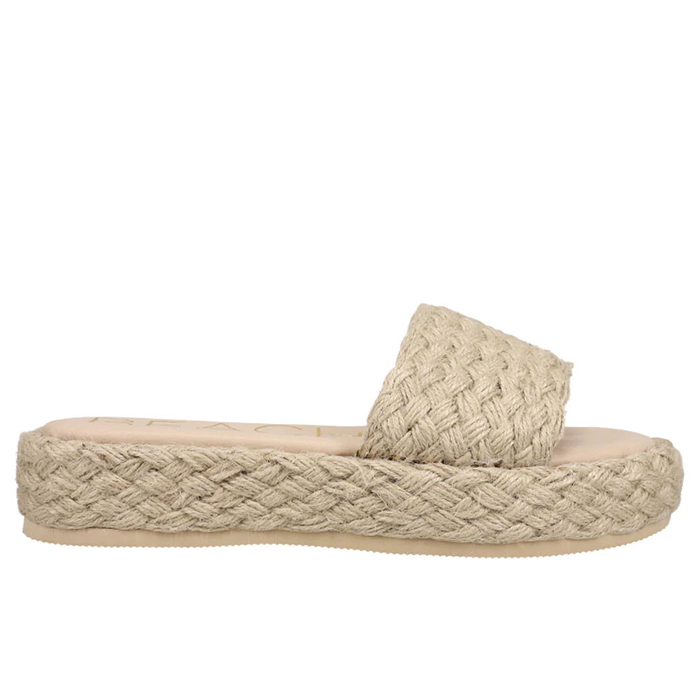 Caspia Espadrille Platform Slide Sandals