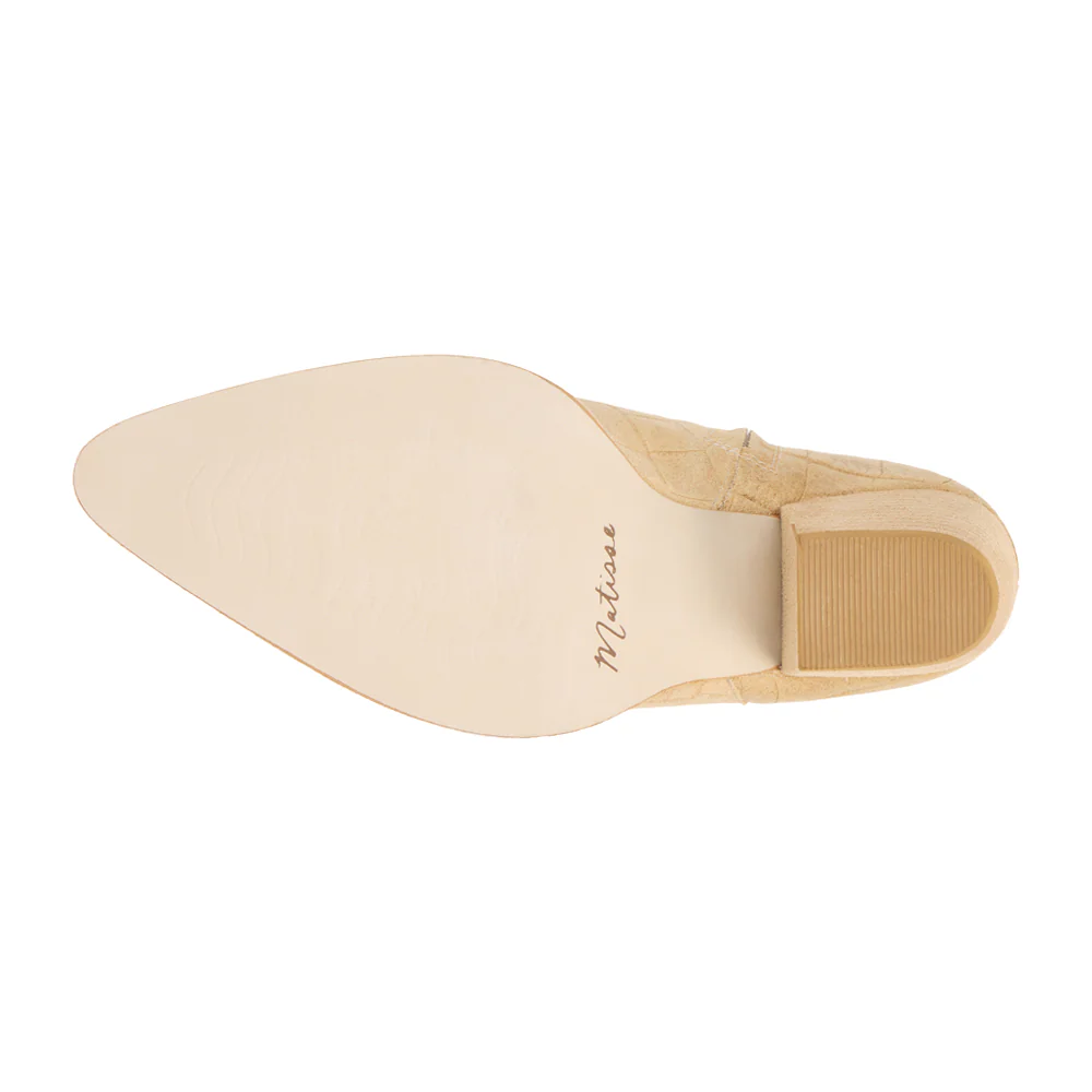 Caty Croc Pointed Toe Cowboy Booties - Image 5