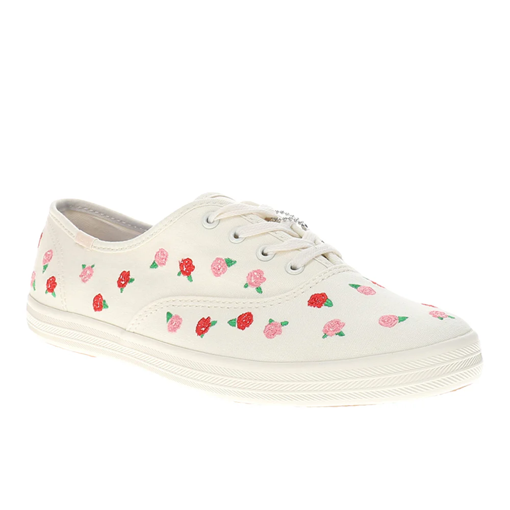 Champion Canvas Rose Embroidery Lace Up Sneakers - Image 2
