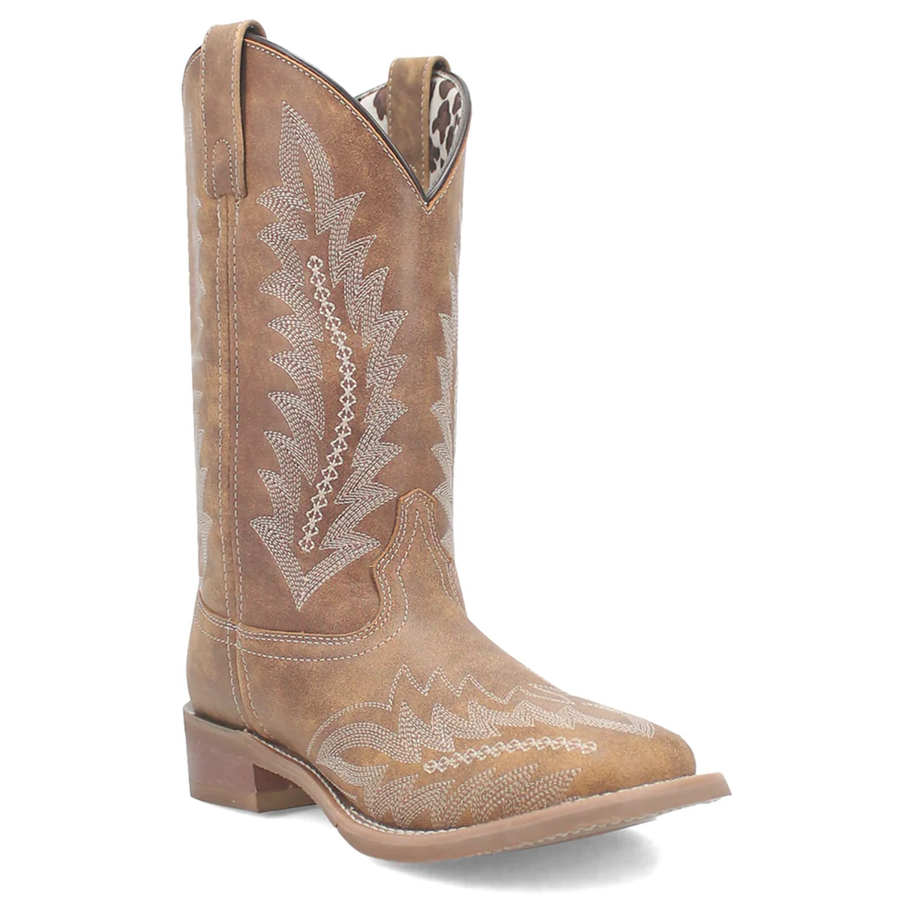 Cheyenne Embroidered Square Toe Cowboy Boots - Image 2