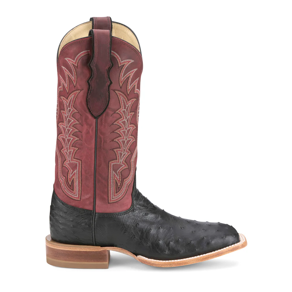 Chisolm 13 Inch Full Quill Ostrich Square Toe Cowboy Boots