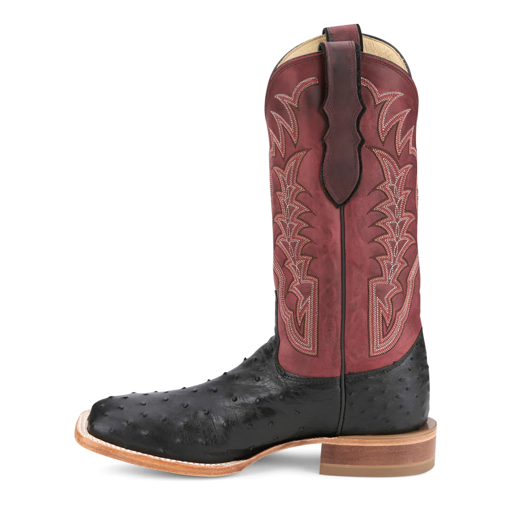 Chisolm 13 Inch Full Quill Ostrich Square Toe Cowboy Boots - Image 3
