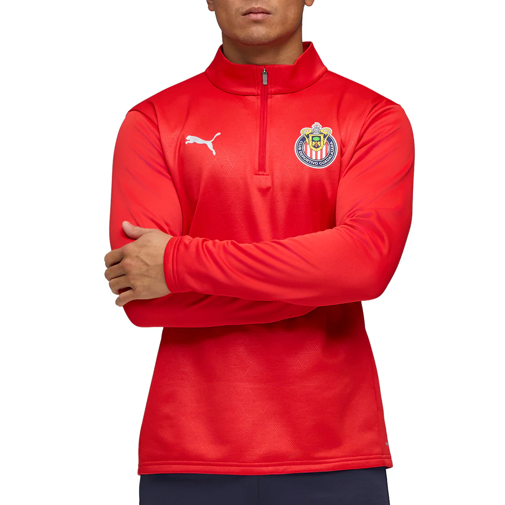 Chivas Training Warm Long Sleeve Quarter Zip Pullover - Image 3