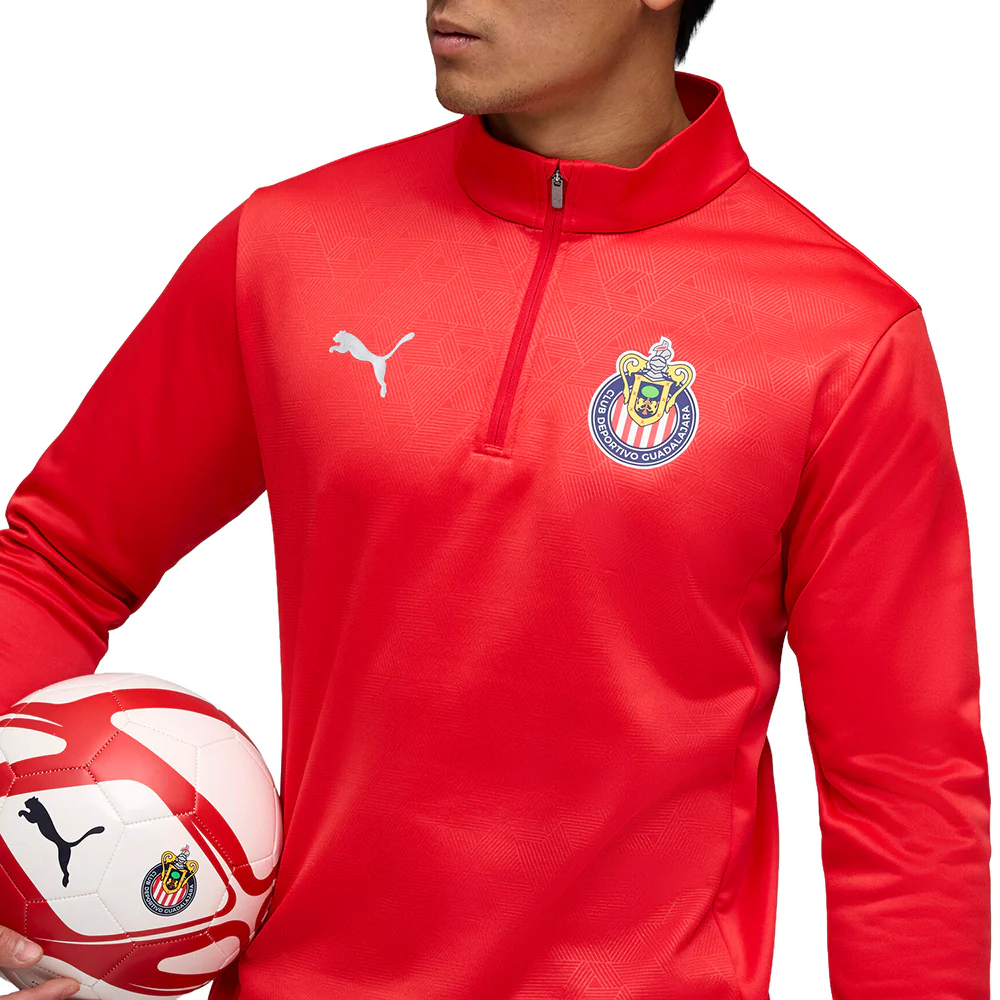 Chivas Training Warm Long Sleeve Quarter Zip Pullover - Image 5
