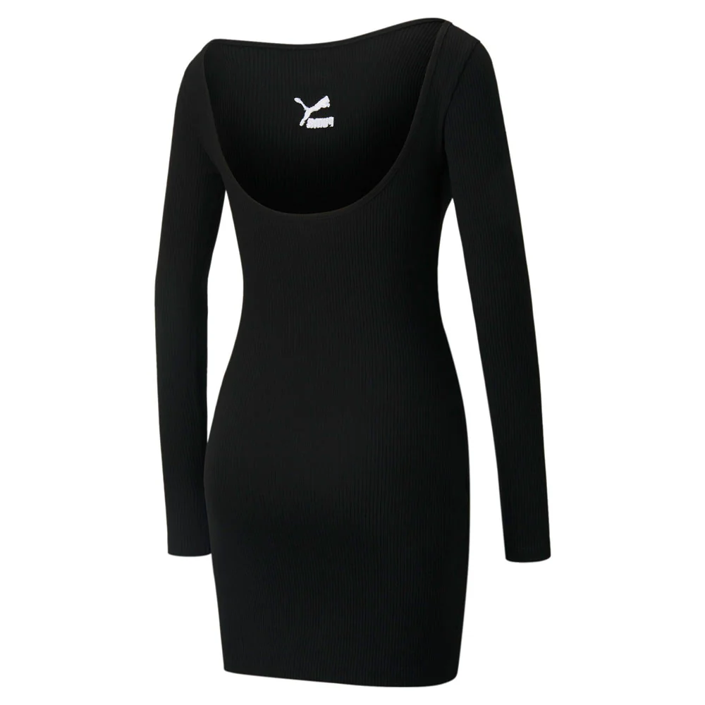 Classics Ribbed Scoop Neck Long Sleeve Dress - Image 4