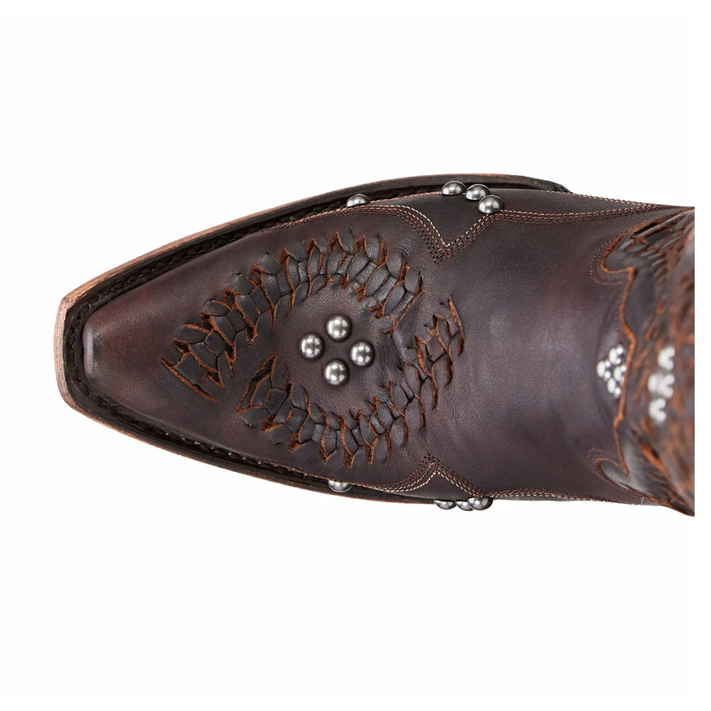 Cossette Embroidered Studded Snip Toe Boot - Image 4